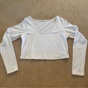 Top Shop Organic Cotton Long Sleeve Crop Top